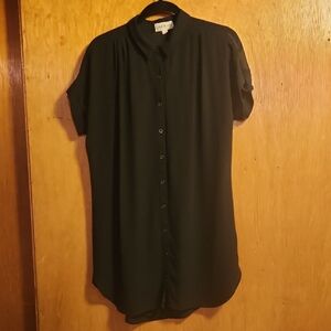 Cloth & Stone Black Button-Up Dress